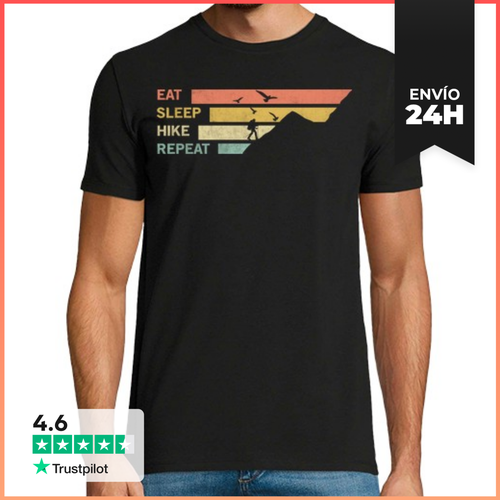 Camiseta Hombre Clásica EAT SLEEP HIKE REPEAT LaTostadora - latostadora.com - Modalova