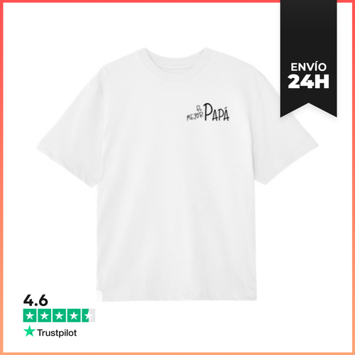 Camiseta Oversize El Mejor Papá. Negro LaTostadora - latostadora.com - Modalova