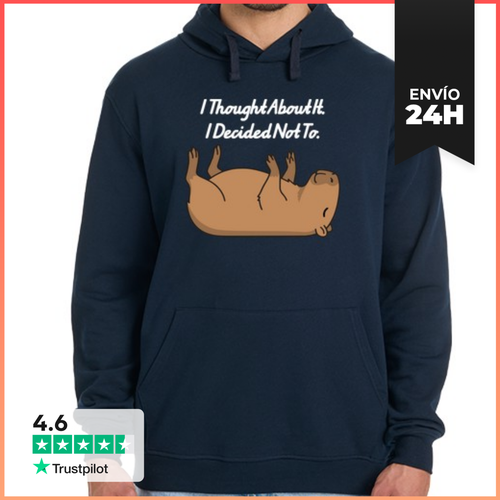 Sudadera Unisex Con Capucha Capibara Decidí No Blanco LaTostadora - latostadora.com - Modalova