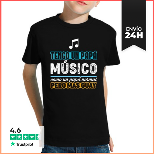 Camiseta Clásica Para Niños Tengo Un Papá Músico, Día Del Padre - latostadora.com - Modalova