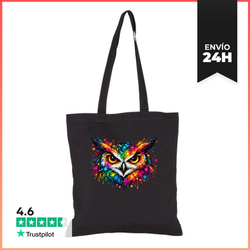 Bolsa De Tela Búho Multicolor LaTostadora - latostadora.com - Modalova