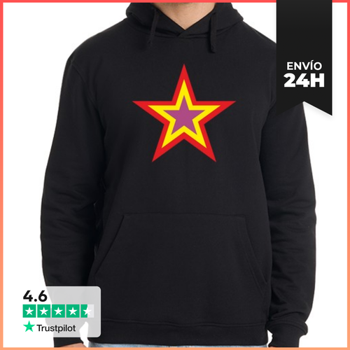 Sudadera Unisex Con Capucha Estrella República (Sudadera Chico) - latostadora.com - Modalova