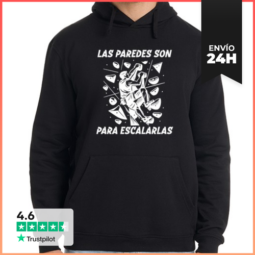 Sudadera Unisex Con Capucha Las Paredes Son Escalables Para - latostadora.com - Modalova