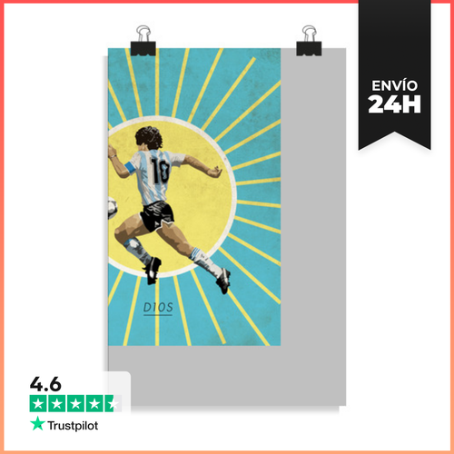 Póster Vertical Maradona Poster LaTostadora - latostadora.com - Modalova