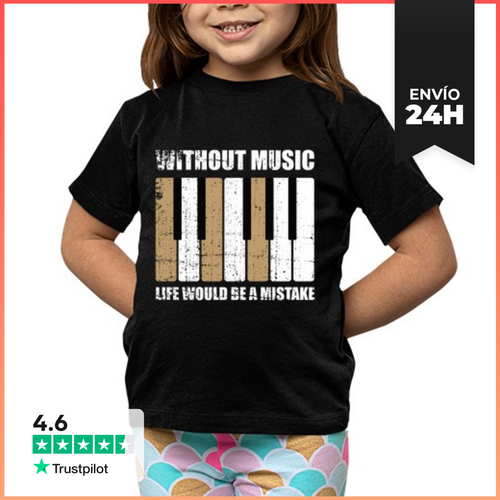 Camiseta Clásica Para Niños Sin Música La Vida Sería Un Error - latostadora.com - Modalova