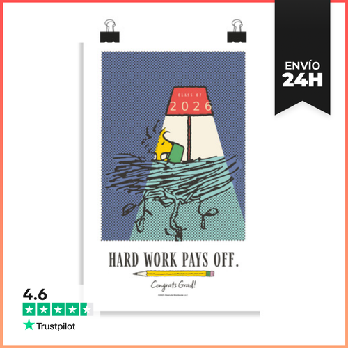 Póster Vertical Hard Work Pays Off LaTostadora - latostadora.com - Modalova
