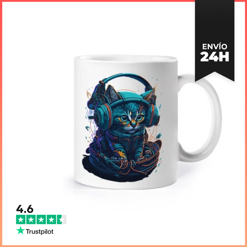 Taza DJ Gato El Rey De Los Tocadiscos LaTostadora - latostadora.com - Modalova