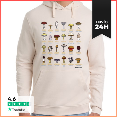 Sudadera Unisex Con Capucha SETAS-BLANCO LaTostadora - latostadora.com - Modalova