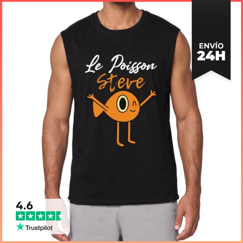 Camiseta Sin Mangas Pez Gracioso Le Poisson Steve LaTostadora - latostadora.com - Modalova