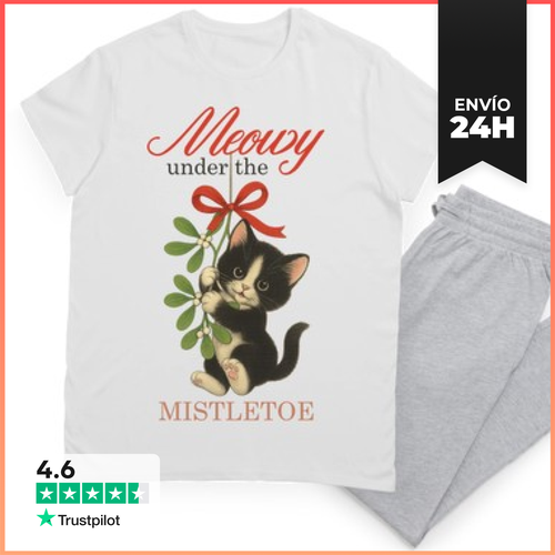 Pijama MEOWY UNDER THE MISTLETOE XMAS CAT LaTostadora - latostadora.com - Modalova