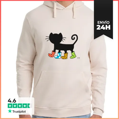 Sudadera Unisex Con Capucha Gato Con Botas LaTostadora - latostadora.com - Modalova