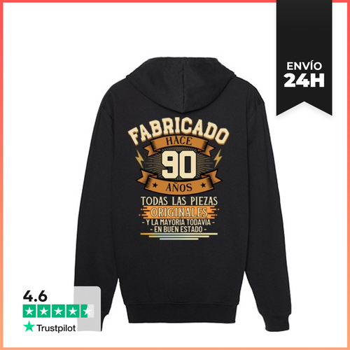Sudadera Unisex Con Capucha Fabricado Hace 90 Años Todas Las - latostadora.com - Modalova