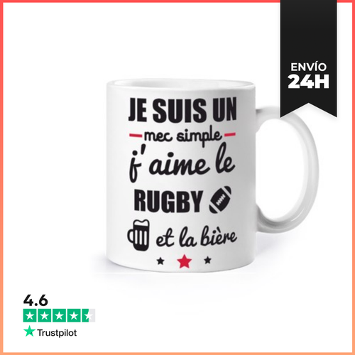 Taza Chico De Rugby Simple Y Cerveza LaTostadora - latostadora.com - Modalova