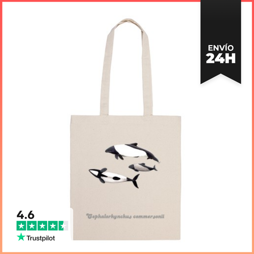 Bolsa De Tela Bolsa Tela Delfin De Commerson Tonina Overa - latostadora.com - Modalova