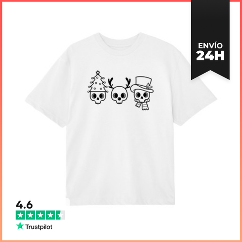 Camiseta Oversize CALAVERAS NAVIDEÑAS NAVIDAD LaTostadora - latostadora.com - Modalova