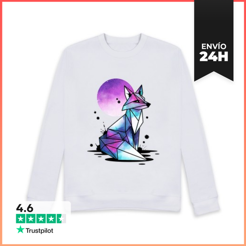 Sudadera Unisex Renard Polygonal Acuarela LaTostadora - latostadora.com - Modalova