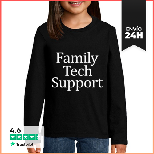 Camiseta Manga Larga Para Niños Soporte Técnico Familiar - latostadora.com - Modalova
