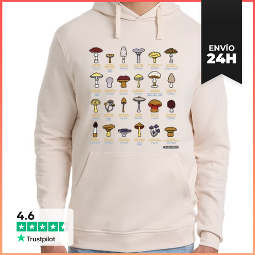 Sudadera Unisex Con Capucha SETAS-BLANCO LaTostadora - latostadora.com - Modalova