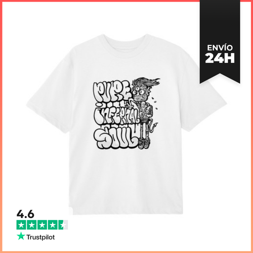 Camiseta Oversize Pure Infernal Soul Blanco Y Negro LaTostadora - latostadora.com - Modalova
