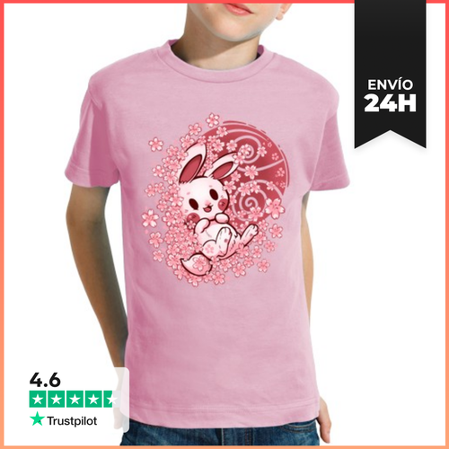 Camiseta Clásica Para Niños Conejito De Flor De Primavera - latostadora.com - Modalova