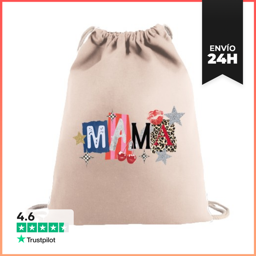 Mochila Saco Con Cuerdas MAMA COLLAGE LaTostadora - latostadora.com - Modalova
