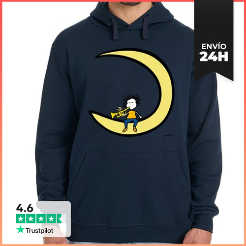 Sudadera Unisex Con Capucha Moon And Trumpet LaTostadora - latostadora.com - Modalova