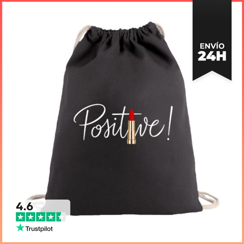 Mochila Saco Con Cuerdas Diseño De Lápiz Labial Positivo - latostadora.com - Modalova