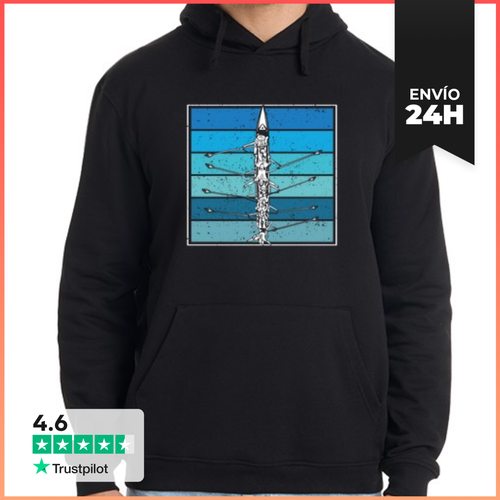 Sudadera Unisex Con Capucha Equipo De Remo En Río Azul - latostadora.com - Modalova