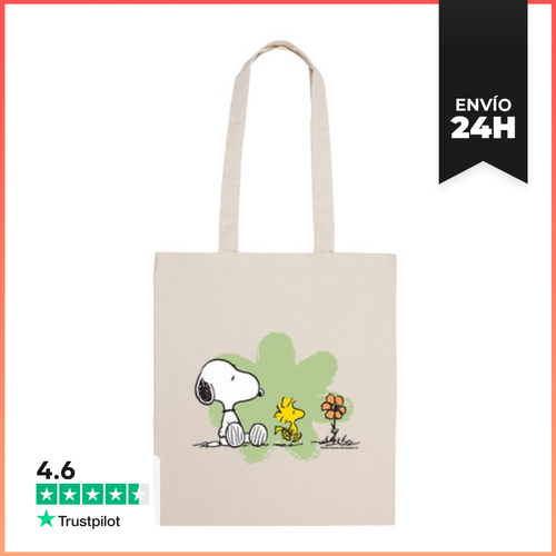 Bolsa De Tela Snoopy Y Woodstock Flor LaTostadora - latostadora.com - Modalova