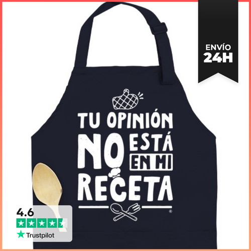 Delantal Premium Con Bolsillo Tu Opinión No Está En Mi Receta - latostadora.com - Modalova