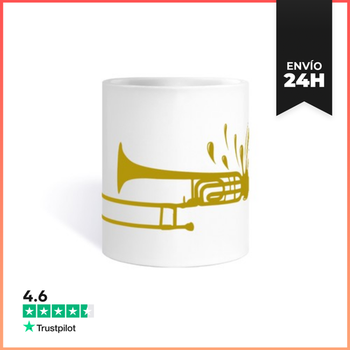 Taza Tinta Derramada Forma Trombon En Dor LaTostadora - latostadora.com - Modalova