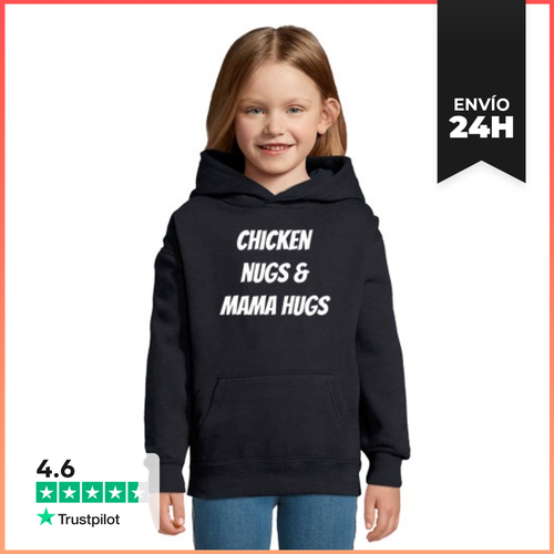 Sudadera Para Niños Con Capucha Nuggets De Pollo Y Abrazos De - latostadora.com - Modalova