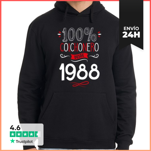 Sudadera Unisex Con Capucha 100% Colchonero Desde 1988 - latostadora.com - Modalova