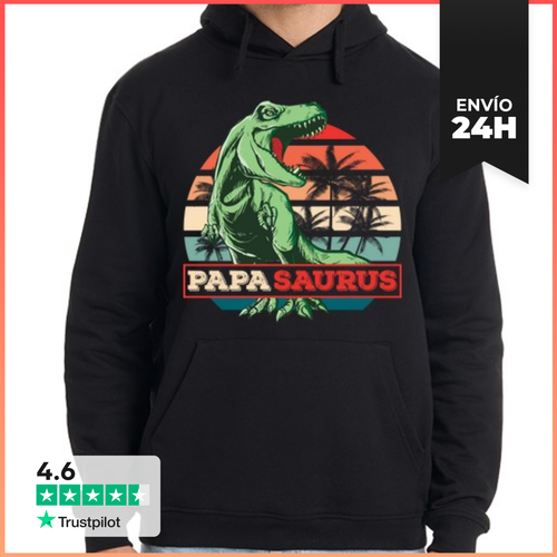 Sudadera Unisex Con Capucha PAPASAURUS REX PALMERAS RETRO - latostadora.com - Modalova