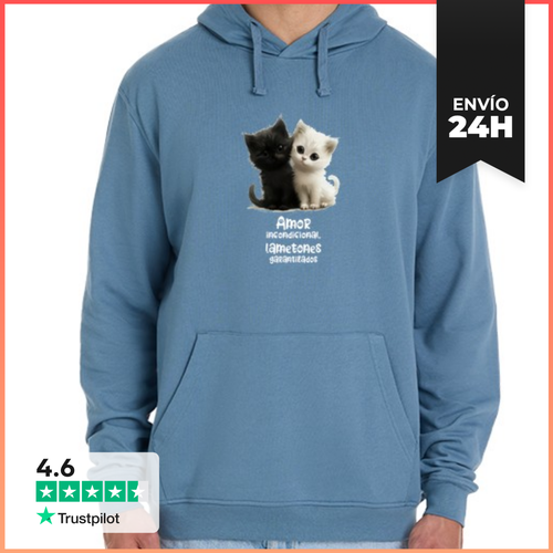 Sudadera Unisex Con Capucha Amor Y Lametones. Gatitos. FO - latostadora.com - Modalova