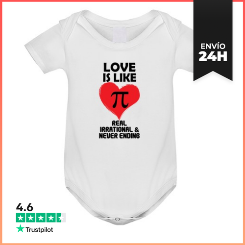 Body Bebé El Amor Es Como Pi - Real Irracional Sin Fin - latostadora.com - Modalova