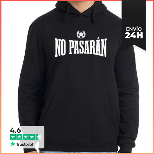 Sudadera Unisex Con Capucha Negra H - No Pasaran Blanco - latostadora.com - Modalova