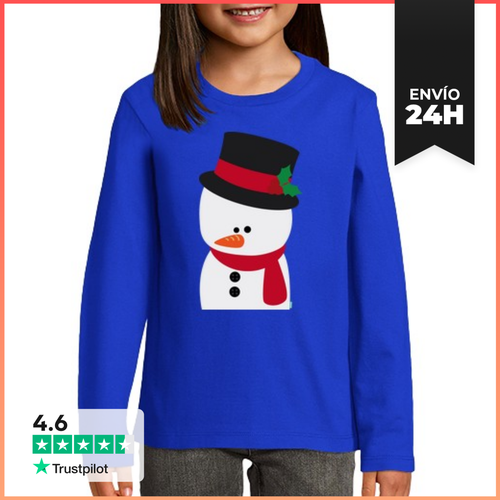 Camiseta Manga Larga Para Niños Bubble Snowman LaTostadora - latostadora.com - Modalova