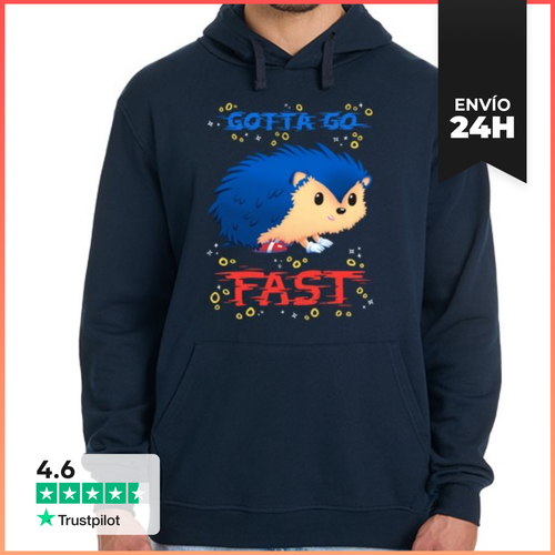 Sudadera Unisex Con Capucha Gotta Go Fast Sonic El Erizo Sudadera - latostadora.com - Modalova