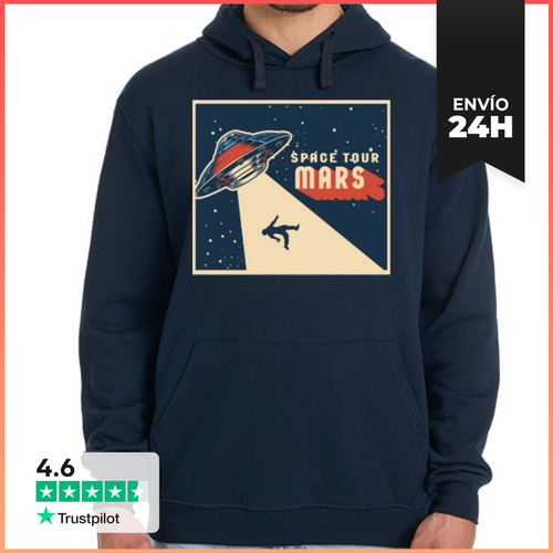 Sudadera Unisex Con Capucha Ovni Marte LaTostadora - latostadora.com - Modalova