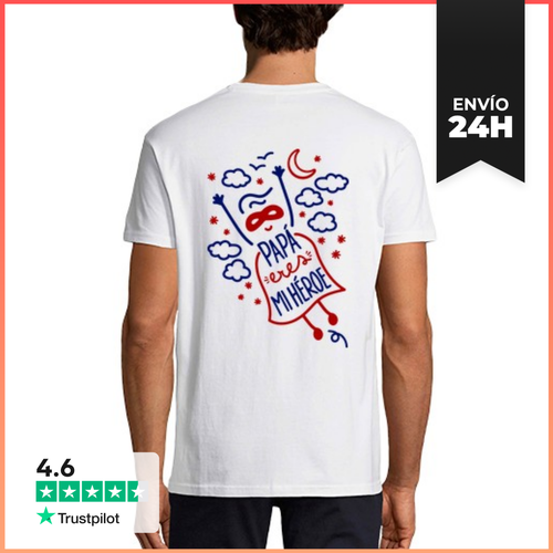 Camiseta Hombre Clásica Papá Eres Mi Héroe Regalos Día Del Padre - latostadora.com - Modalova