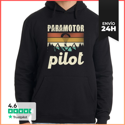 Sudadera Unisex Con Capucha Piloto De Paramotor Vintage Atardecer - latostadora.com - Modalova