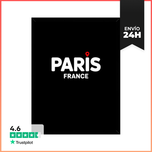 Cuadro Con Marco Vertical Viaje A París Francia Torre Eiffel - latostadora.com - Modalova