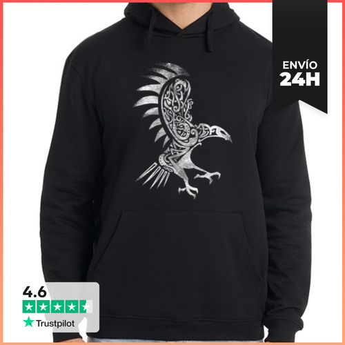 Sudadera Unisex Con Capucha Cuervo Vikingo LaTostadora - latostadora.com - Modalova