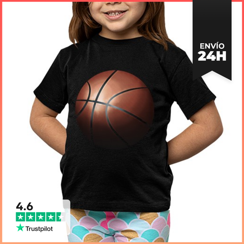 Camiseta Clásica Para Niños Baloncesto Marrón Con Luces Y Sombras - latostadora.com - Modalova