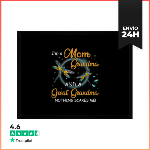 Cuadro Con Marco Horizontal Soy Mamá Abuela Y Bisabuela - latostadora.com - Modalova