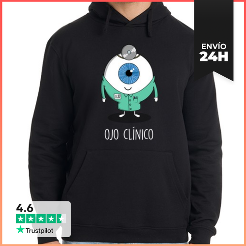 Sudadera Unisex Con Capucha Ojo Clinico Black LaTostadora - latostadora.com - Modalova
