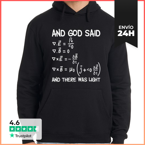 Sudadera Unisex Con Capucha Ecuaciones De Maxwell Y Dios Dijo Y - latostadora.com - Modalova