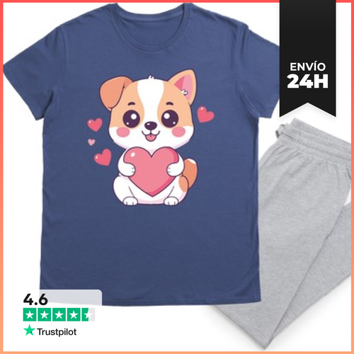 Pijama Perro Kawaii Con Corazón LaTostadora - latostadora.com - Modalova