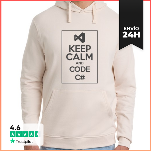 Sudadera Unisex Con Capucha Keep Calm And Code C# LaTostadora - latostadora.com - Modalova